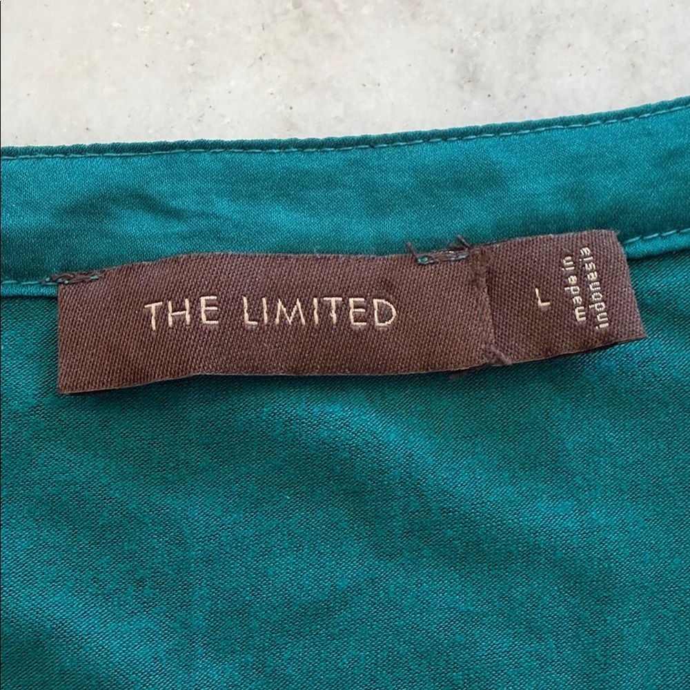 The Limited Teal Sleeveless Tank with Button Placket - Picture 3 of 4